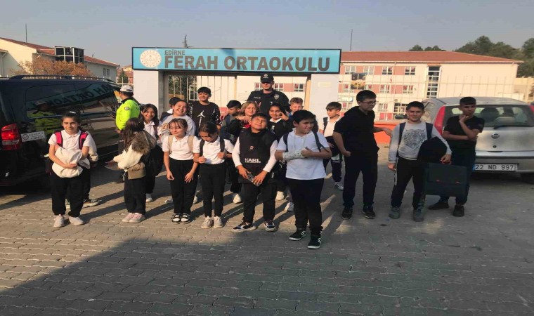 Edirne’de polis ekipleri okul çevrelerindeki denetimlerini sürdürüyor