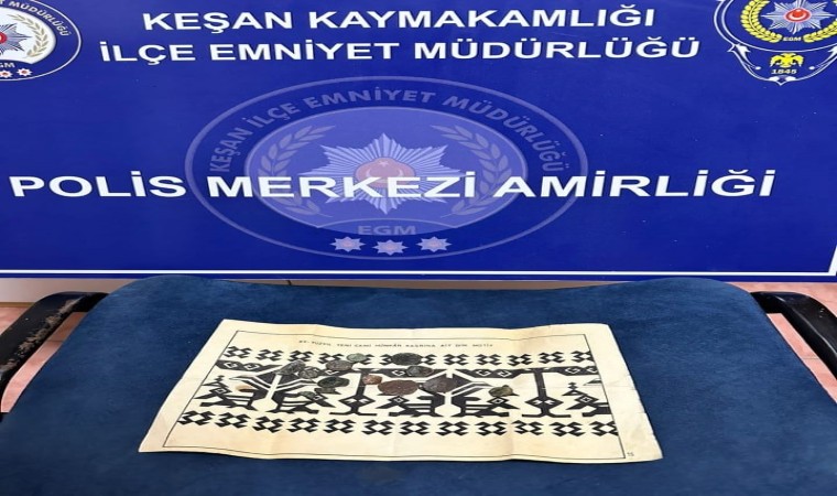 Keşan’da aranan şüpheli tarihi eserlerle yakalandı