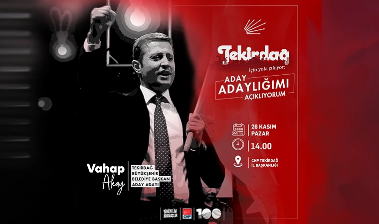 Vahap Akay Tekirdağ İçin Yola Çıkıyor