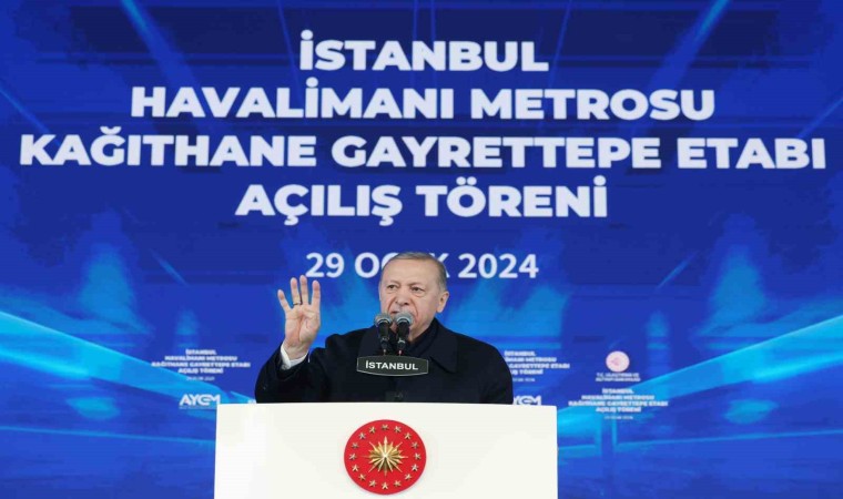 Cumhurbaşkanı Erdoğan: ”İstanbul’da tamamlanan raylı sistem uzunluğu 338.5 kilometreye çıkıyor”