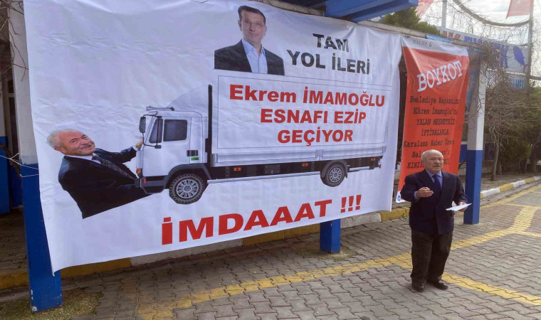 Balıkçı Kenan’dan İmamoğlu’na dikkat çeken afişli tepki