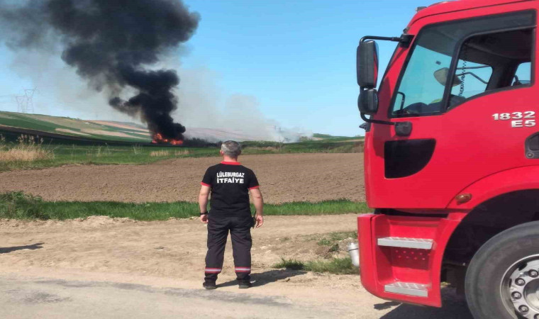 Lüleburgaz’da sazlık yangını