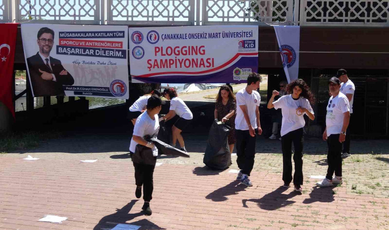 Çanakkale’de çevre bilinci için Plogging şampiyonası düzenlendi