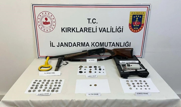 Kırklareli’nde tarihi objeler ele geçirildi