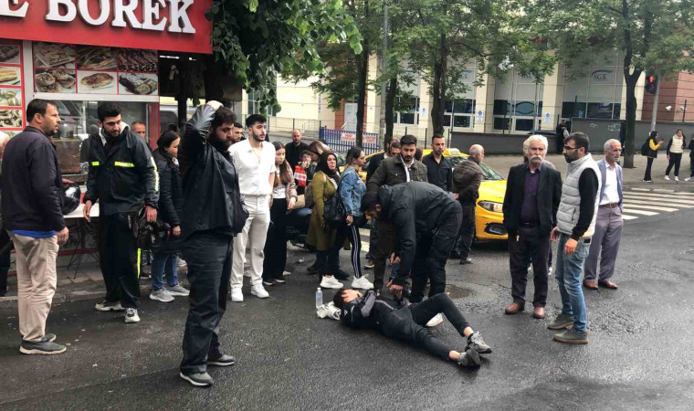 Tekirdağ’da kaza anı ve sonrası gergin anlar kamerada