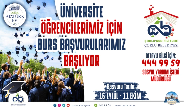 "Çorlu´nun Filizleri" Burs Başvuruları Başlıyor