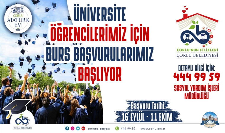 "Çorlu´nun Filizleri" Burs Başvuruları Başlıyor