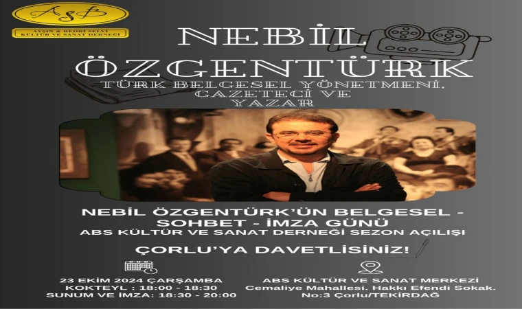 Nebil Özgentürk Çorlu’ya Geliyor