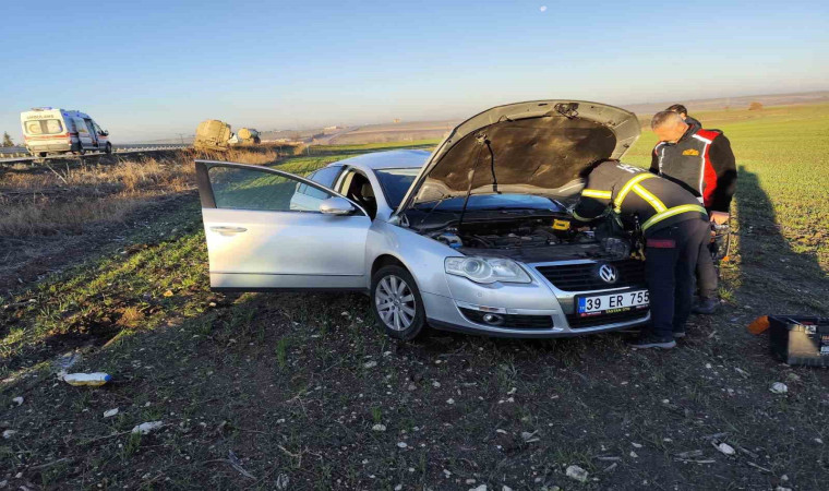 Babaeski’de tırla çarpışıp tarlaya savrulan otomobilin sürücüsü öldü