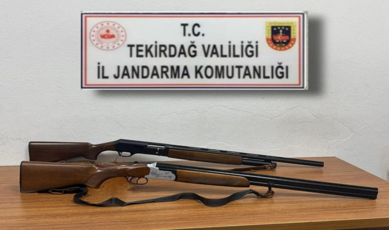 Tekirdağ’da ruhsatsız tabanca ve av tüfeği ele geçirildi