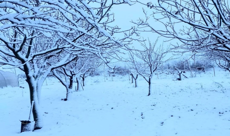 Tekirdağ Hayrabolu’da kar yağışı