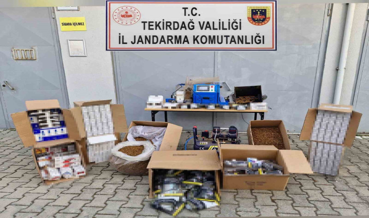 Tekirdağ’da jandarmadan silah ve kaçak tütün operasyonu