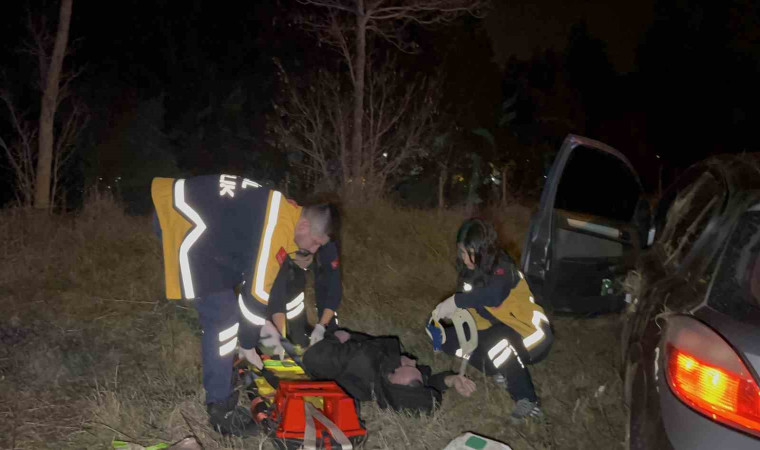 Tekirdağ’da otomobil takla attı: 1 yaralı