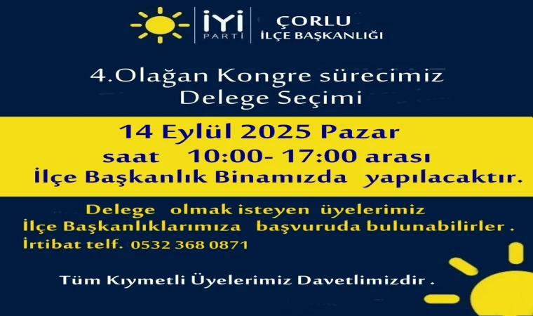 İYİ Parti’de Kongre Süreci Başlıyor