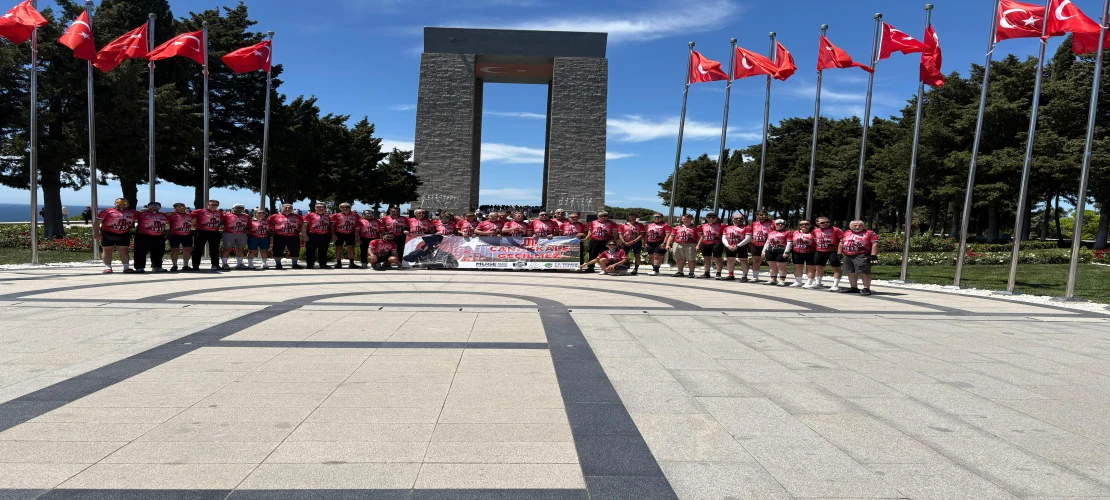 ÇANAKKALE ŞEHİTLİĞİNE BİSİKLET TURU DÜZENLENDİ