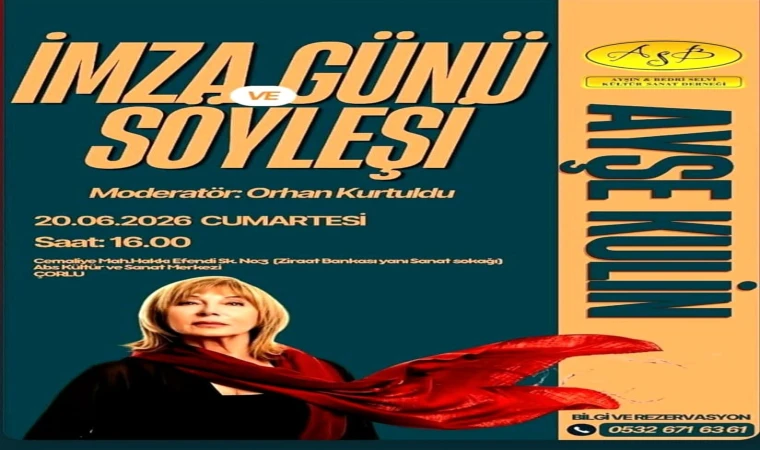 Ayşe Kulin Çorlu’ya Geliyor