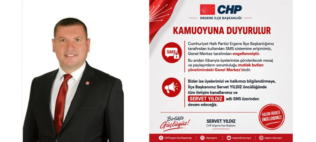 CHP Ergene'de SMS Krizi
