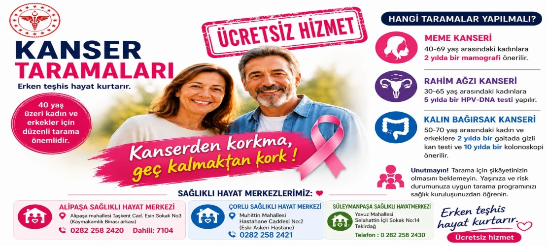 KANSERDEN KORKMA, GEÇ KALMAKTAN KORK!