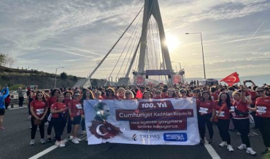 Trakya’dan 65 kadın çalışan, Cumhuriyet’in 100. yılına özel koşuya katıldı