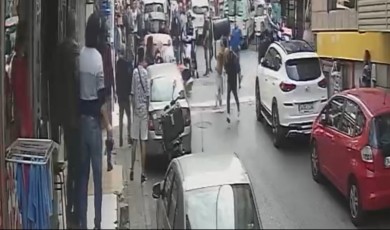 İstanbul’da çaycıların dedikodu kavgası kamerada: Varil fırlatıp peşinden kovaladı