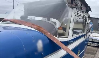 Bu da oldu: Sınırda uçak yakalandı