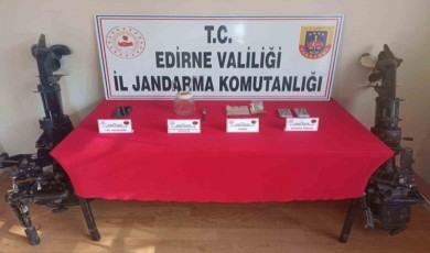 Edirne’de 1 şüpheli çalıntı tekne motorları ve uyuşturucuyla yakalandı