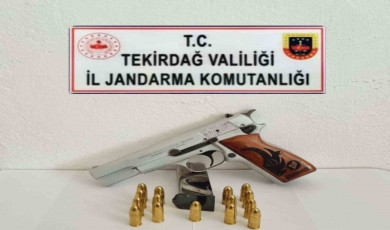 Tekirdağ’da tabancalar ele geçirildi