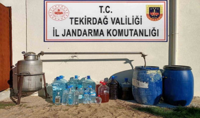 Tekirdağ’da 344 litre sahte alkol ele geçirildi