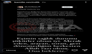 Bağcılar’da okla vurulan imam taburcu oldu: İmamın eşi: ”Şükürler olsun, sağlık durumu iyi”