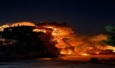 Ayvacık’ta butik otelde yangın çıktı