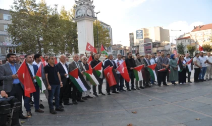 Çorlu’da Filistin İçin Bir Araya Gelindi