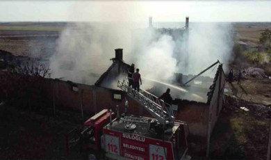 Edirne’de çiftlik yangını: Tavuklar ve arılar telef oldu