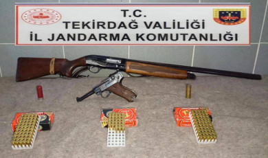 Tekirdağ’da jandarma operasyonlarında ruhsatsız silahlar ele geçirildi