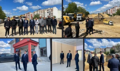 Kaymakam Eren, Okul İnşaatlarını Gezdi