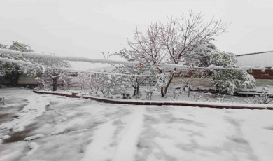 Kış geri geldi: Edirne’de kar yağışı