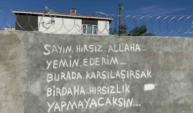 Tekirdağ’da hırsıza duvar yazılı tepki