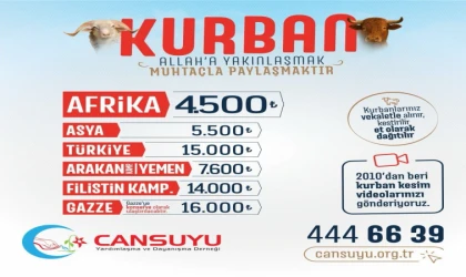 Cansuyu Derneği 19 Ülkede Kurban Kesecek