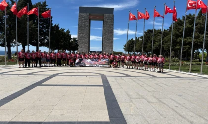 ÇANAKKALE ŞEHİTLİĞİNE BİSİKLET TURU DÜZENLENDİ