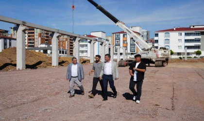 Kapalı Pazar Yerinde İnşaat Çalışmaları Sürüyor