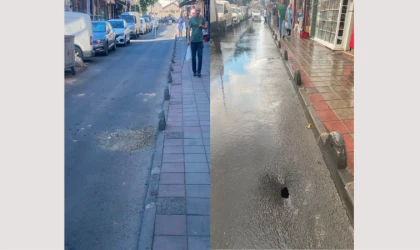 Çöken Yol Böyle Dolduruldu