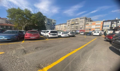 Otoparkta Çizgiler Yeniden Çizildi
